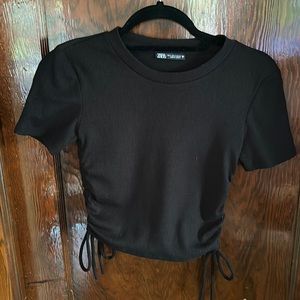 ZARA Side Tie Shirt
